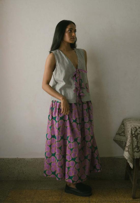  IKKIVI 롱 스커트 이키비 클로버  핑크 - IKKIVI