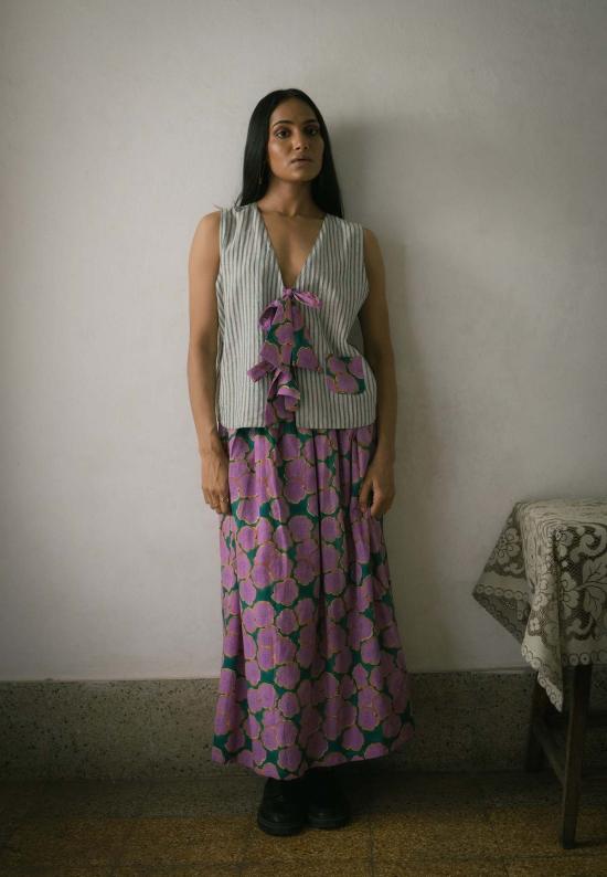  IKKIVI 롱 스커트 이키비 클로버  핑크 - IKKIVI