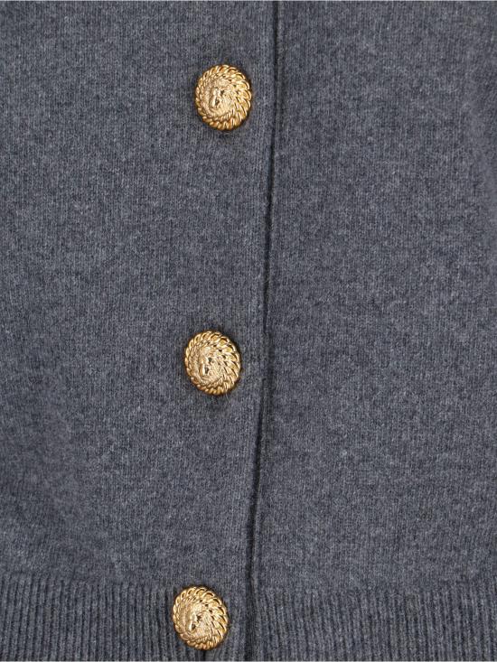  발망 가디건 캐시미어 니트  그레이 - BALMAIN