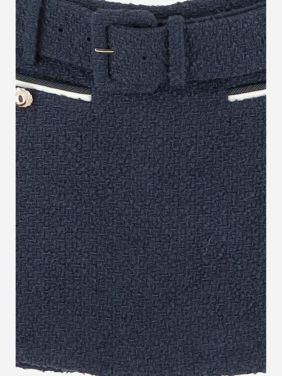  셀프 포트레이트 숏 스커트 자화상 부클레 퀼로트 블루 - SELF PORTRAIT