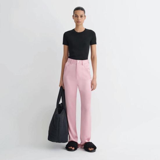  나누슈카 스트레이트 팬츠 티타 슬립 새틴 5포켓