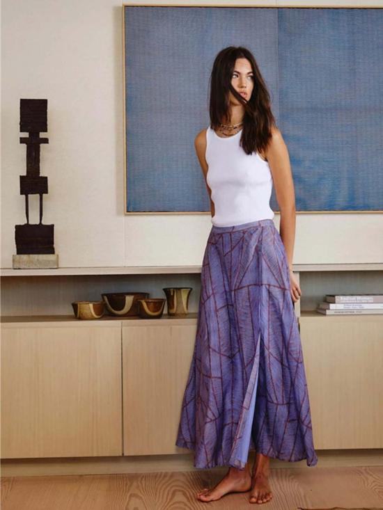  시레나 롱 스커트 게이블 스커트 시안 지오드