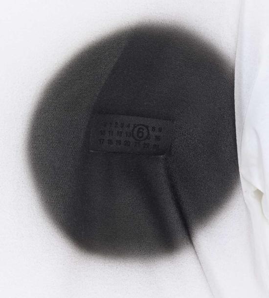  MM6 메종마르지엘라 반팔 티셔츠 Mm6 메종 마르지엘라 프린트 티셔츠 화이트 - MM6 MAISON MARGIELA