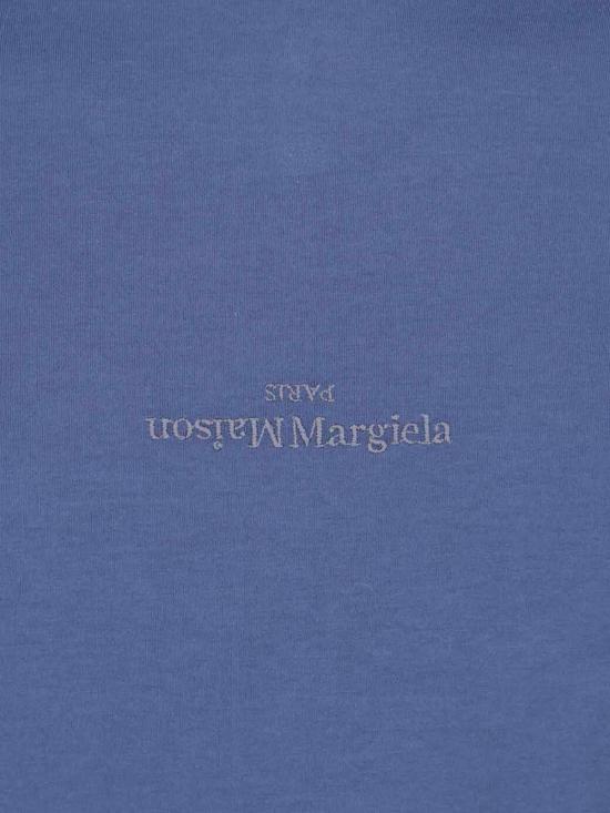  마르지엘라 반팔 티셔츠 메종  반팔 크루넥 티셔츠 블루 - MAISON MARGIELA