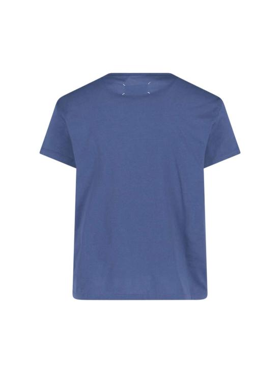  마르지엘라 반팔 티셔츠 메종  반팔 크루넥 티셔츠 블루 - MAISON MARGIELA