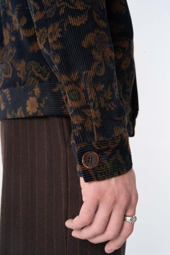  Graphia New York 자켓 그라피아 뉴욕 딘 코듀로이 재킷 블랙/브라운 캘리코 플로럴 - OTHER BRANDS