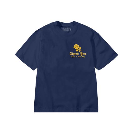  마켓 반팔 티셔츠 감사합니다 자수 티셔츠 - MARKET