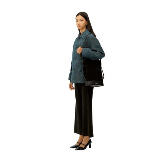  엄버 포스트 파스트 자켓 솔트 다이드 린넨 포버튼 재킷 네이비 - UMBER POST PAST