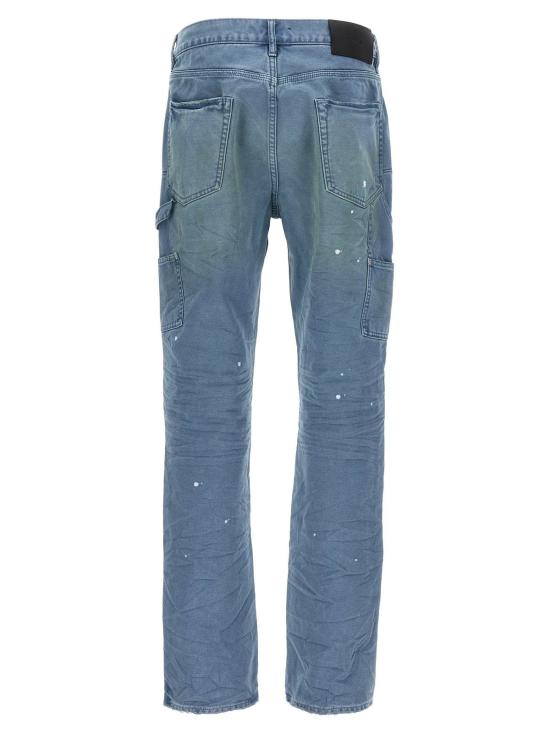  퍼플 브랜드 데님 팬츠 보라색 P092 구리판 목수 바지 연한 파란색 - PURPLE BRAND