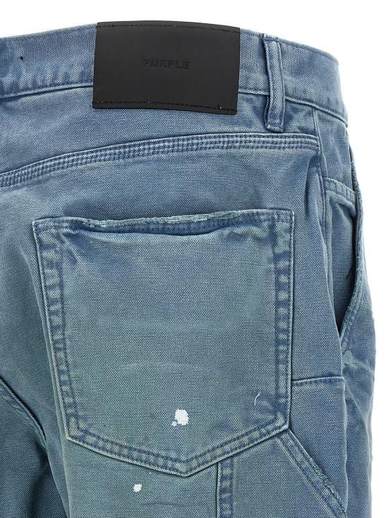  퍼플 브랜드 데님 팬츠 보라색 P092 구리판 목수 바지 연한 파란색 - PURPLE BRAND