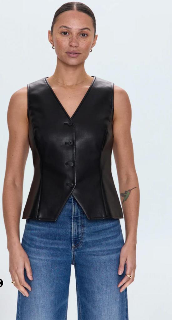  피스톨라 베스트 Pistola Danica V 넥 조끼 블랙 - PISTOLA