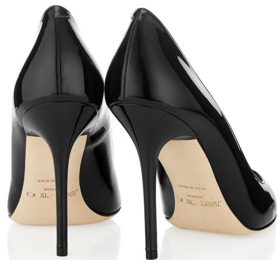  지미추 힐/펌프스 아벨 페이턴트 레더 포인티 토 펌프스 블랙 - JIMMY CHOO