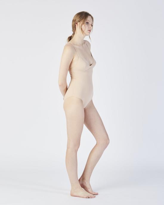  베이스레인지 바디수트 티셔츠 벨몬트 바디 코튼 립 - BASERANGE