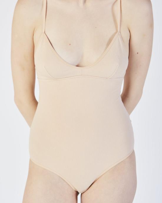  베이스레인지 바디수트 티셔츠 벨몬트 바디 코튼 립