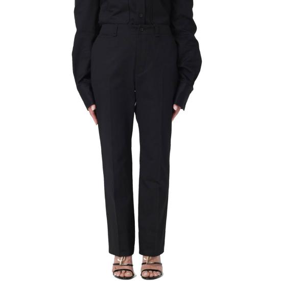  생로랑 스트레이트 팬츠 코튼  블랙 - SAINT LAURENT