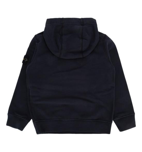  [키즈] 스톤 아일랜드 풀오버 어린이용  나침반 배지 긴팔 후드티 (파란색) - STONE ISLAND