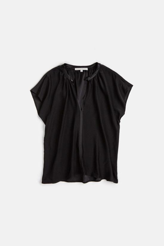  에리카 타노브 블라우스 에리카 타노프 패티 실크 샤르뫼즈  블랙 - ERICA TANOV