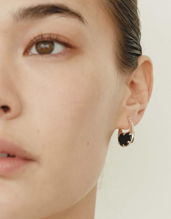  클레드 이어링 빈 후프 귀걸이 - CLED