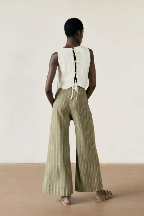  마리아 스탠리 스트레이트 팬츠 쿡 트라우저 허브 스트라이프 - MARIA STANLEY