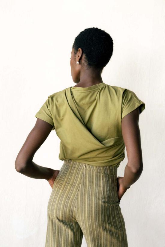  마리아 스탠리 스트레이트 팬츠 쿡 트라우저 허브 스트라이프 - MARIA STANLEY