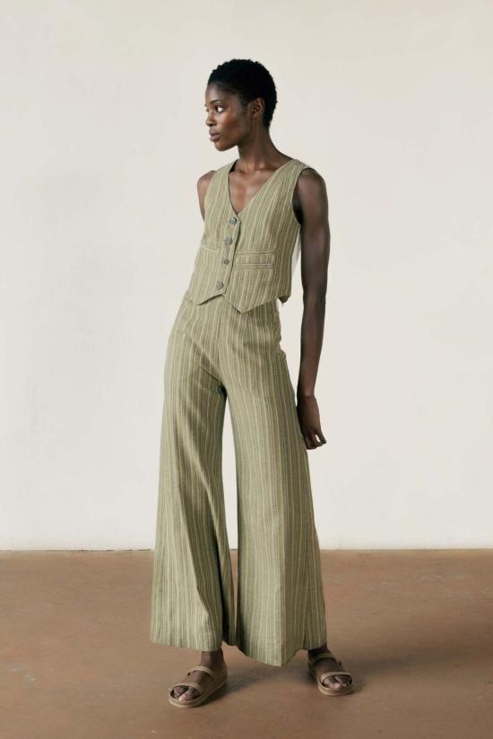  마리아 스탠리 스트레이트 팬츠 쿡 트라우저 허브 스트라이프 - MARIA STANLEY