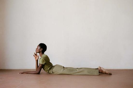  마리아 스탠리 스트레이트 팬츠 쿡 트라우저 허브 스트라이프 - MARIA STANLEY