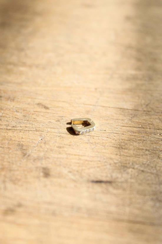  누시 반지 누쉬 링크드 링 커넥터 다이아몬드 장식 14k 옐로우 골드