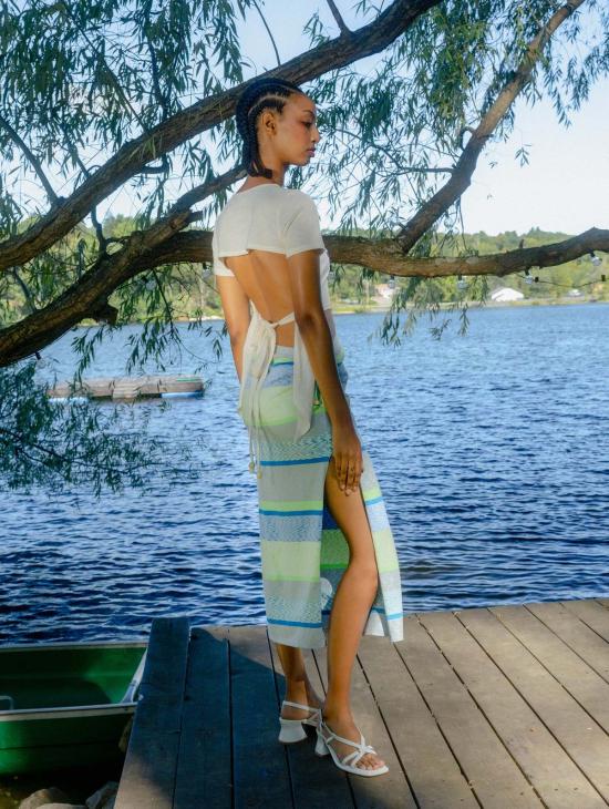  Abacaxi 반팔 티셔츠 아바카시 과일 향수 비즈 티셔츠 - OTHER BRANDS