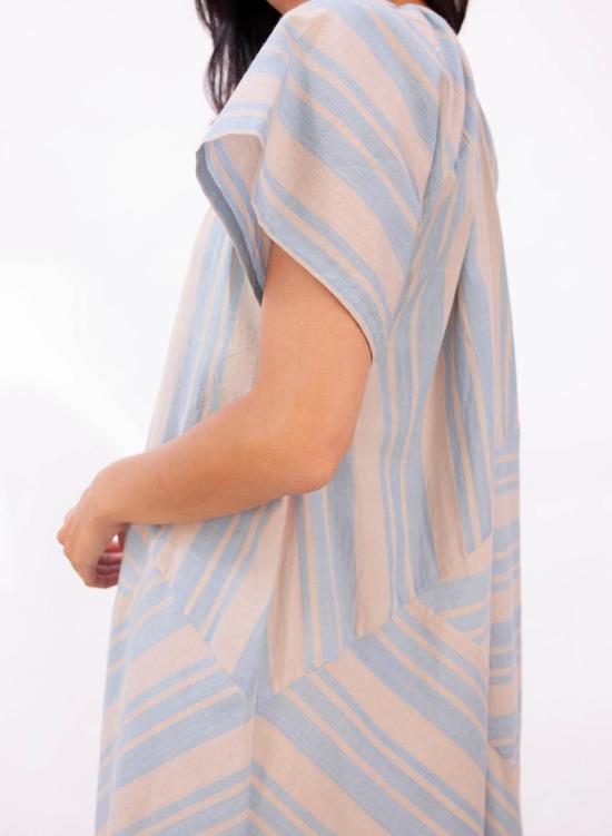  시크 콜렉티브 미디 원피스 Seek Collective Leta Dress Cirrus Stripe - SEEK COLLECTIVE
