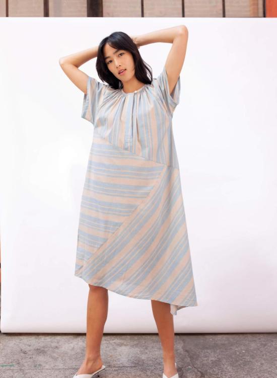  시크 콜렉티브 미디 원피스 Seek Collective Leta Dress Cirrus Stripe