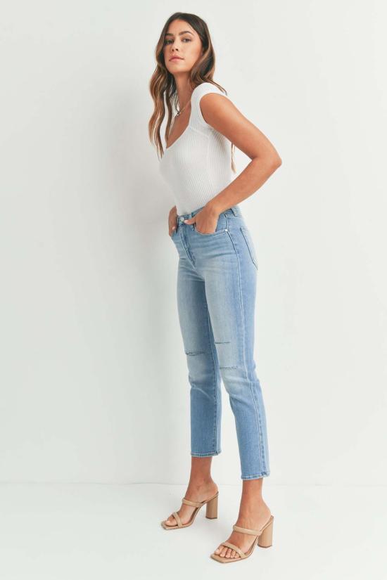  저스트 블랙 데님 데님 팬츠 더 새터데이 스트레이트 - JUST BLACK DENIM