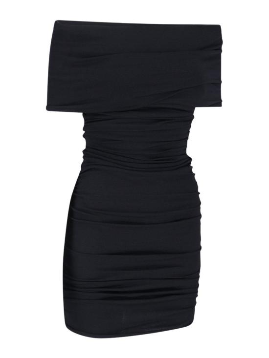  케이트 미디 원피스 카이트 오버숄더 러플 미디 드레스 블랙 - KHAITE