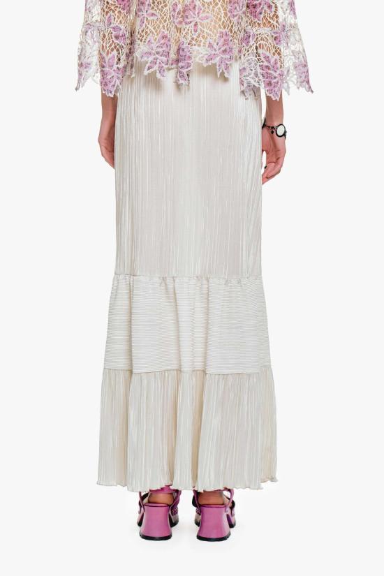  안나 수이 롱 스커트 Anna Sui Plissé 티어드 맥시 스커트 - ANNA SUI