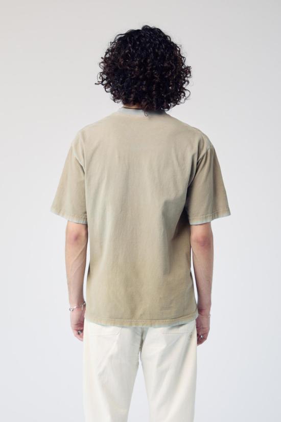  MAISON MARKOSIAN 반팔 티셔츠 Maison Markosian 남녀공용 라임워시 티셔츠 - MAISON MARKOSIAN