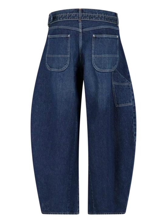  사카이 데님 팬츠 배럴 와이드 진 블루 - SACAI