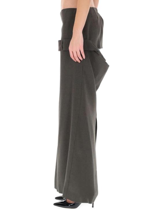  장 폴 고티에 롱 스커트 마틴게일 디테일이 있는 해체주의 , 회색 - JEAN PAUL GAULTIER