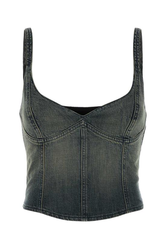  발렌시아가 데님 팬츠 데님 탑