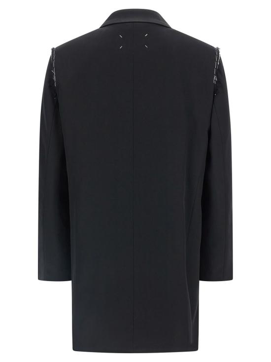  마르지엘라 코트 메종  탈부착식 이너 블랙 - MAISON MARGIELA