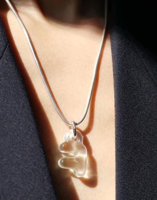  클레드 목걸이/팬던트 스네이크 체인 목걸이 스털링 실버 - CLED