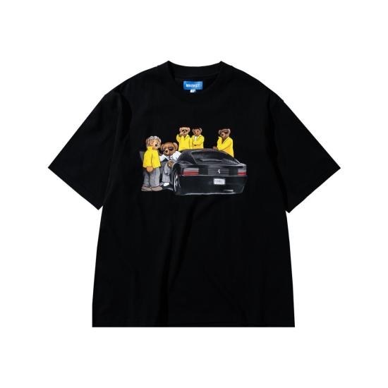  마켓 반팔 티셔츠 하이 시큐리티 베어 티셔츠 - MARKET