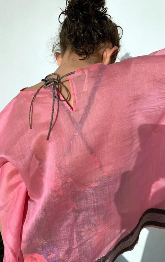  [키즈] Two 트레이닝 상의 두 아이용 카프탄 연분홍색 - TWO