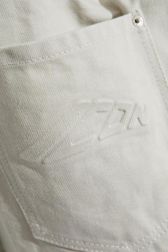  디스퀘어드2 데님 숏팬츠 Dsquared2 미드라이즈 데님 쇼츠 화이트 - DSQUARED2