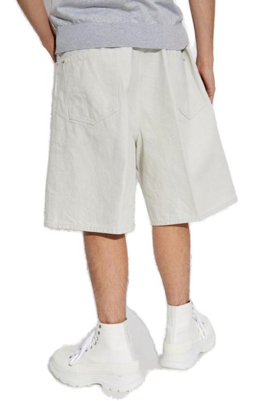  디스퀘어드2 데님 숏팬츠 Dsquared2 미드라이즈 데님 쇼츠 화이트 - DSQUARED2