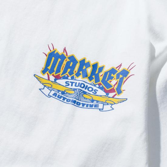  마켓 반팔 티셔츠 V12 티셔츠 (표백하지 않은 면) - MARKET