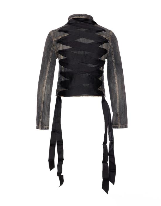  발렌시아가 데님 자켓 레이스업 재킷 그레이 - BALENCIAGA