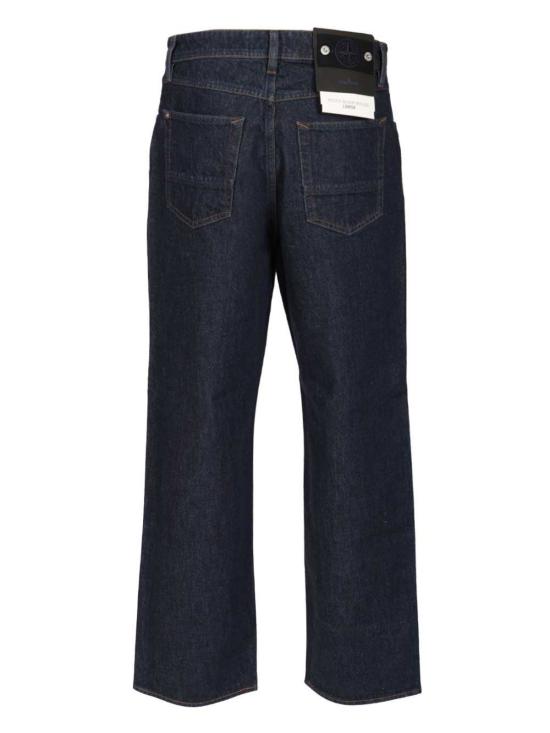  스톤 아일랜드 스트레이트 팬츠 데님 린스드 팬츠 블루 - STONE ISLAND