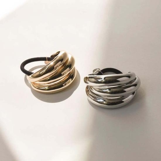  Narsha 헤어 액세서리 나르샤 트리플 아치 메탈 포니테일 헤어 타이