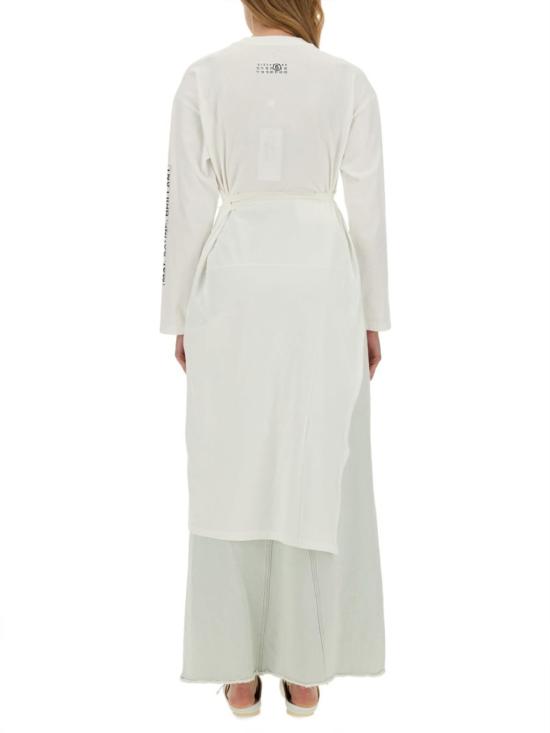  MM6 메종마르지엘라 반팔 티셔츠 Mm6 메종 마르지엘라 저지 티셔츠 화이트 - MM6 MAISON MARGIELA