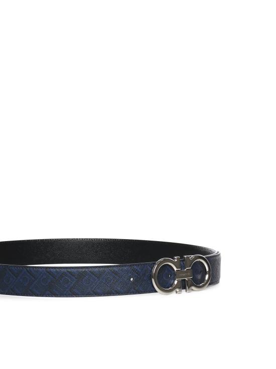 26SS 살바토레 페라가모 가죽 벨트 679710 790394121 Dark Navy Black - SALVATORE FERRAGAMO