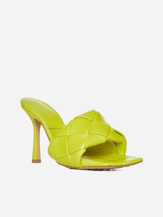  보테가베네타 샌들 Bottega Veneta Lido 인트레치아토 가죽  그린 - BOTTEGA VENETA